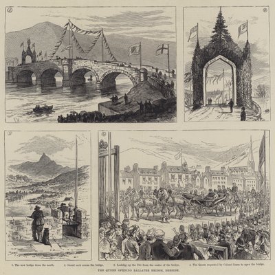 Dronningen åbner Ballater Bridge, Deeside af Frank Watkins